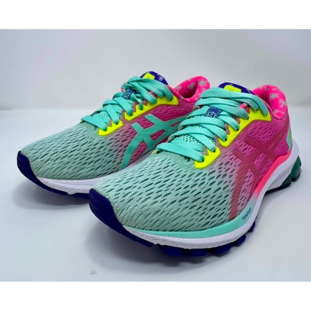 ASICS GT-1000 9 Tokyo Running Shoes Womens US 8 Retro Tropical Palm FlyteFoam - Picture 2 of 12